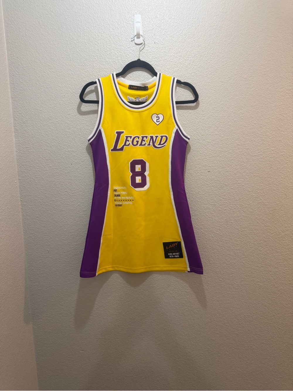 Kobe Bryant #24 Lakers Yellow Mamba Lady Elite Jersey Tank Top Purple Gold